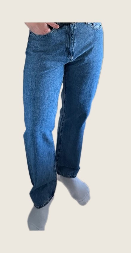 The Levi's 568: room all the way down, and it falls straight.